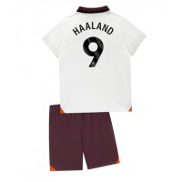 Echipament fotbal Manchester City Erling Haaland #9 Tricou Deplasare 2023-24 pentru copii maneca scurta (+ Pantaloni scurti)